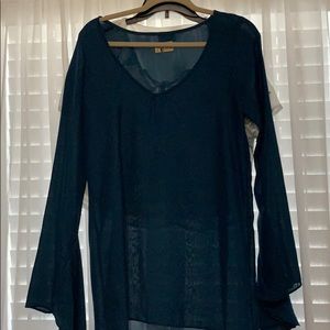 Show Me Your MuMu long sleeve navy blue shirt